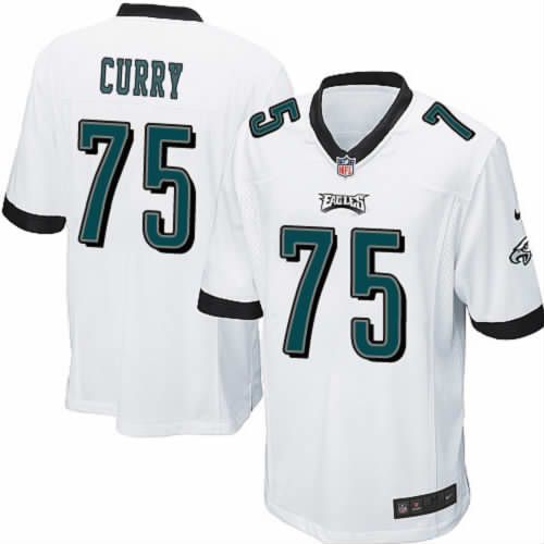 Men Philadelphia Eagles 75 Vinny Curry Nike White Game NFL Jersey